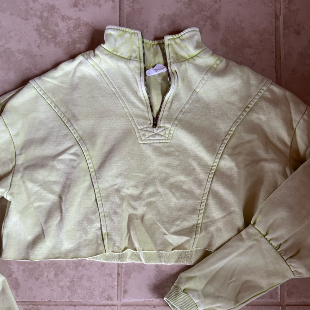 Urban Outfitters Lime Green Half-Zip Top